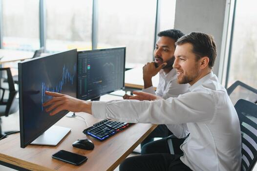 Trading floor with futures market data